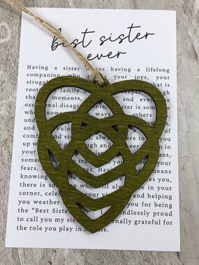The Sister Celtic Knot Story Card Ornament